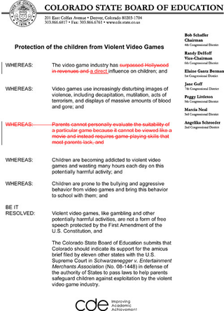 Illustration for article titled Colorado Board Of Education Supports The California Game Law